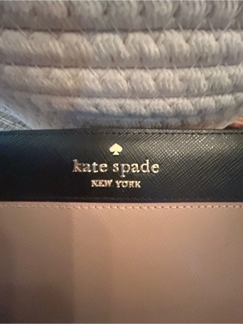 kate spade Two-Tone Black and Taupe Continental Wallet